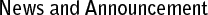 News and Announcement